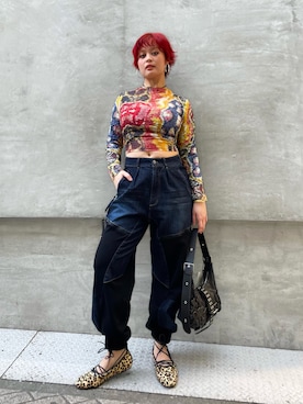 「Desigual（デシグアル）のアイテム」を使った、Desigual心斎橋STAFFさん（レディース・158cm）の春コーディネート