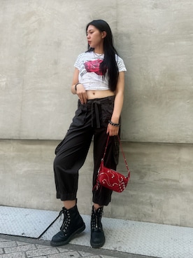 「ギャル」｜Desigual心斎橋STAFFさん（レディース・163cm）の夏コーディネート