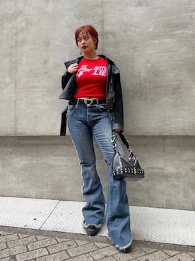 「Desigual（デシグアル）のアイテム」を使った、Desigual心斎橋STAFFさん（レディース・158cm）の冬コーディネート