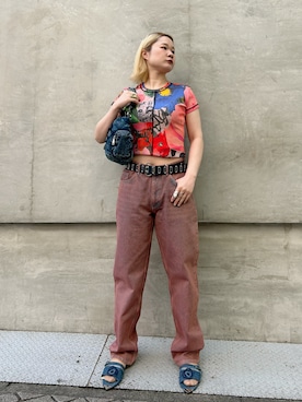 「Desigual（デシグアル）のアイテム」を使った、Desigual心斎橋STAFFさん（レディース・162cm）の春コーディネート