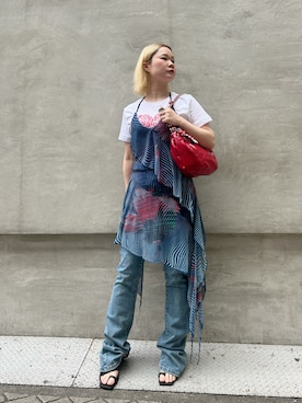 「Desigual（デシグアル）のアイテム」を使った、Desigual心斎橋STAFFさん（レディース・162cm）の春コーディネート