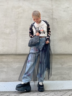 「ネコ」｜Desigual心斎橋STAFFさん（レディース・155cm）の夏コーディネート