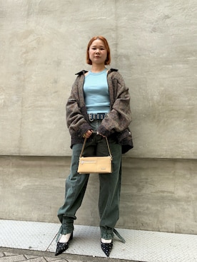 「アイテム（ブルゾン）」を使った、Desigual心斎橋STAFFさん（レディース・162cm）の秋コーディネート