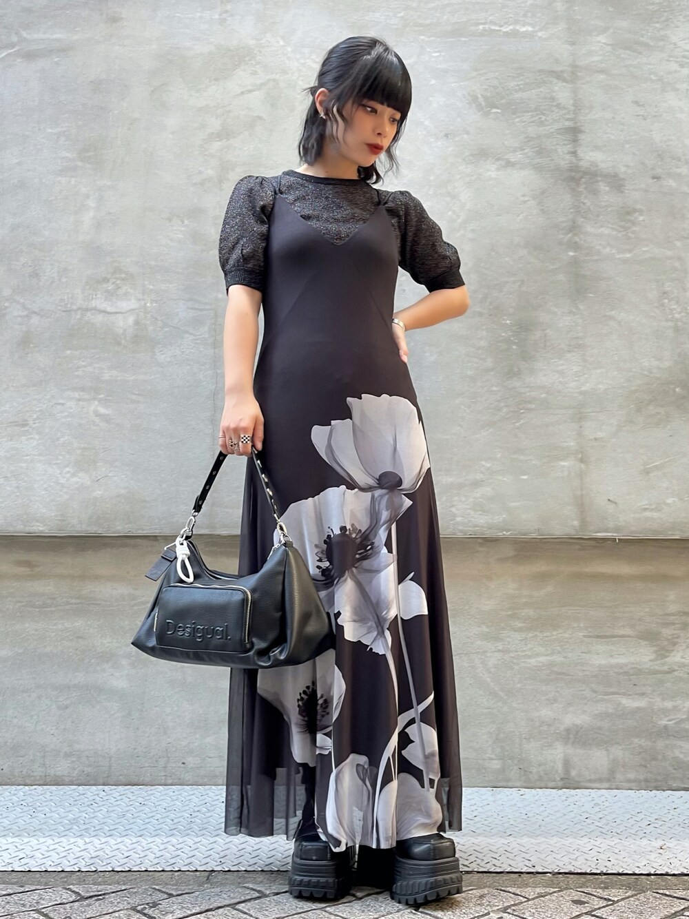 【タグ付き】Desigual 総レース ミニワンピース 黒 レディース ミニワンピース | Desigual