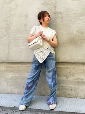 「Desigual（デシグアル）のアイテム」を使った、Desigual心斎橋STAFFさん（レディース・153cm）の夏コーディネート
