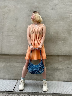「Desigual（デシグアル）のアイテム」を使った、Desigual心斎橋STAFFさん（レディース・162cm）の夏コーディネート