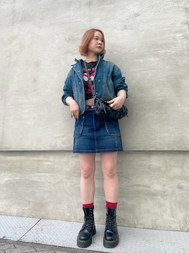 「ロック」｜Desigual心斎橋STAFFさん（レディース・162cm）の秋コーディネート