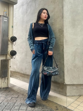 「Desigual（デシグアル）のアイテム」を使った、Desigual心斎橋STAFFさん（レディース・163cm）の春コーディネート