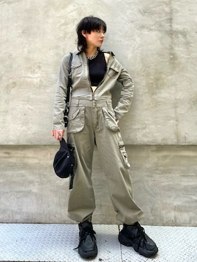 「halo commodity（ハロ　コモディティー）のアイテム」を使った、Desigual心斎橋STAFFさん（レディース・160cm）の夏コーディネート