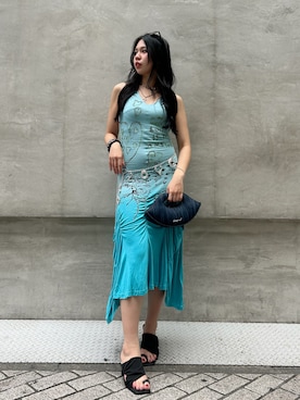 「Desigual（デシグアル）のアイテム」を使った、Desigual心斎橋STAFFさん（レディース・163cm）の夏コーディネート