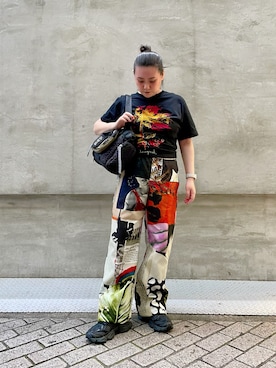 「アイテム（Tシャツ/カットソー）」を使った、Desigual心斎橋STAFFさん（レディース・152cm）の夏コーディネート