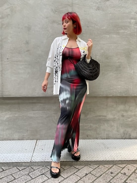 「Desigual（デシグアル）のアイテム（ワンピース/ドレス）」を使った、Desigual心斎橋STAFFさん（レディース・158cm）の夏コーディネート