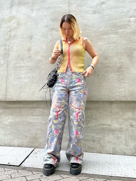 「Desigual（デシグアル）のアイテム」を使った、Desigual心斎橋STAFFさん（レディース・162cm）の夏コーディネート