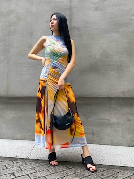 「Desigual（デシグアル）の抽象フラワードロストロングワンピース（ワンピース、その他）」を使った、Desigual心斎橋STAFFさんの春コーディネート