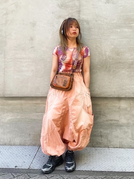 「Desigual（デシグアル）のアイテム」を使った、Desigual心斎橋STAFFさん（レディース・158cm）の夏コーディネート