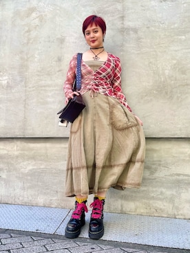 「Desigual（デシグアル）のアイテム」を使った、Desigual心斎橋STAFFさん（レディース・158cm）の春コーディネート