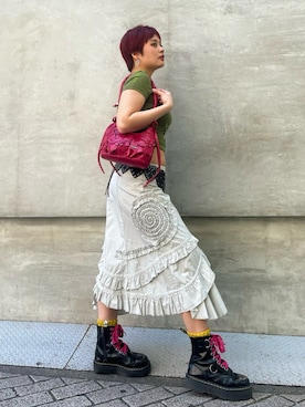 「Desigual（デシグアル）のアイテム」を使った、Desigual心斎橋STAFFさん（レディース・158cm）の春コーディネート