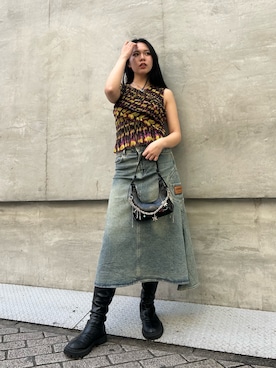 「Desigual（デシグアル）のアイテム」を使った、Desigual心斎橋STAFFさん（レディース・163cm）の春コーディネート