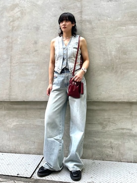「Desigual（デシグアル）のアイテム」を使った、Desigual心斎橋STAFFさん（レディース・160cm）の夏コーディネート