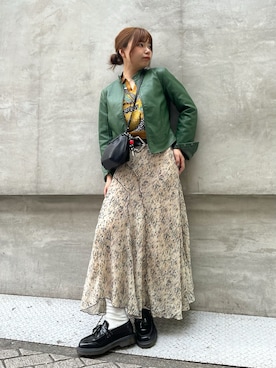 「ローファー×靴下」｜Desigual心斎橋STAFFさん（レディース・153cm）の春コーディネート