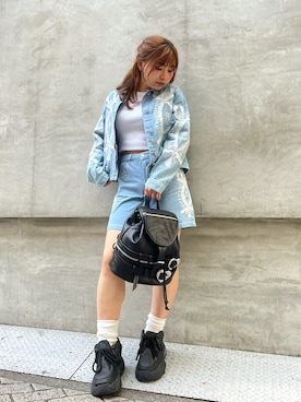 「Desigual（デシグアル）のアイテム」を使った、Desigual心斎橋STAFFさん（レディース・153cm）の春コーディネート