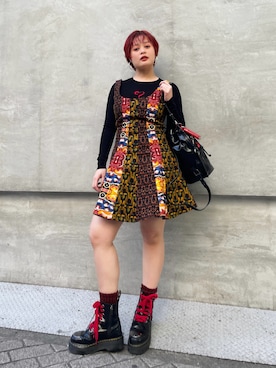「Desigual（デシグアル）のアイテム」を使った、Desigual心斎橋STAFFさん（レディース・158cm）の春コーディネート