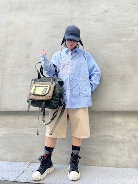 「halo commodity（ハロ　コモディティー）のアイテム」を使った、Desigual心斎橋STAFFさん（メンズ・160cm）の冬コーディネート