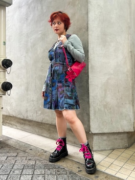 「Desigual（デシグアル）のアイテム」を使った、Desigual心斎橋STAFFさん（レディース・158cm）の春コーディネート