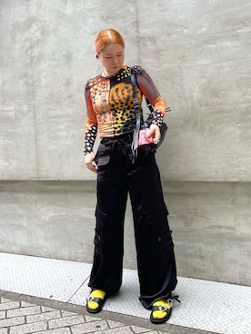 「Desigual（デシグアル）のアイテム（トップス）」を使った、Desigual心斎橋STAFFさん（レディース・162cm）の夏コーディネート