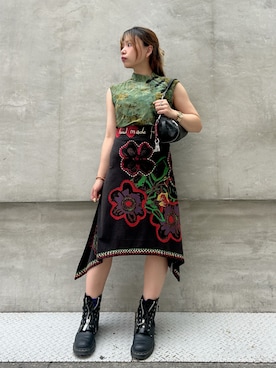 「Desigual（デシグアル）のアイテム」を使った、Desigual心斎橋STAFFさん（レディース・153cm）の夏コーディネート