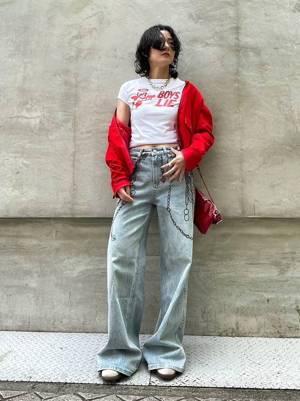 Desigual（デシグアル）の「チェーン柄プリント チャーム付きワイド