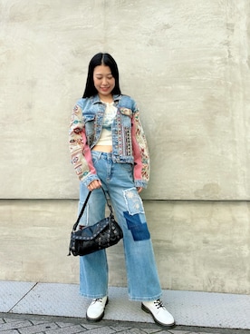 Desigual アイコニックジャケット デシグアル Desigual デニムジャケット EYE OF TIGER （ブラック
