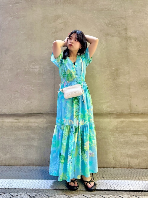 Desigual ワンピース フローラルシャツワンピース : ZOZOTOWN