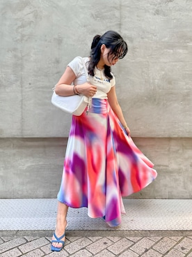 「Desigual（デシグアル）のアイテム（シューズ）」を使った、Desigual心斎橋STAFFさん（レディース・153cm）の夏コーディネート