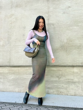 「ロングブーツ」｜Desigual心斎橋STAFFさん（レディース・160cm）の秋コーディネート