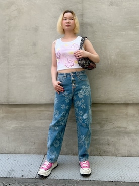 「Desigual（デシグアル）のアイテム」を使った、Desigual心斎橋STAFFさん（レディース・162cm）の夏コーディネート