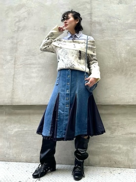 「Desigual（デシグアル）のアイテム」を使った、Desigual心斎橋STAFFさん（レディース・160cm）の春コーディネート