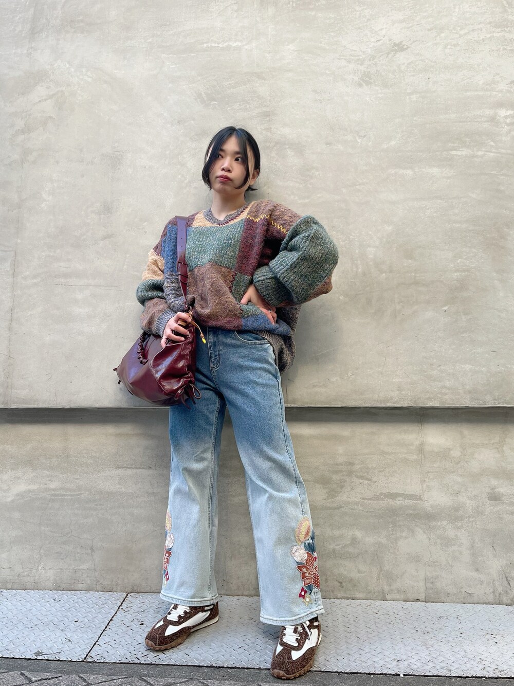 Desigual ✤ 限定✤完売品 多彩パッチワークニット Desigual（デシグアル）の「パッチワーク配色厚手長袖ニットセーター