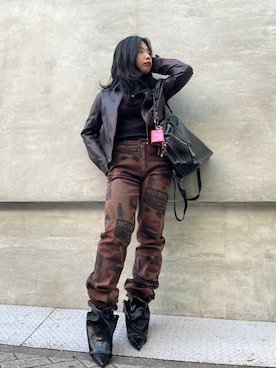 「Desigual（デシグアル）のアイテム」を使った、Desigual心斎橋STAFFさん（レディース・153cm）の冬コーディネート