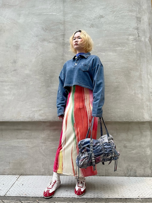 新品タグ付き　デジグアル　ハンドバッグ　2026年春夏 新作 Desigual（デシグアル） ハンドバッグ ギャザー サイドリボン デニム