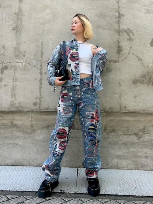 Desigual（デシグアル） デニムジャケット gジャン グラフィティリップ 