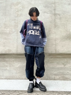 「Desigual（デシグアル）のアイテム」を使った、Desigual心斎橋STAFFさん（メンズ・160cm）の冬コーディネート