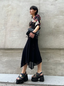 「Desigual（デシグアル）のアイテム」を使った、Desigual心斎橋STAFFさん（レディース・160cm）の夏コーディネート