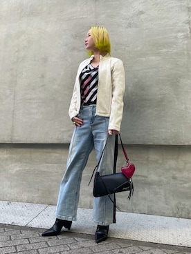 「SWAROVSKI（スワロフスキー）のアイテム」を使った、Desigual心斎橋STAFFさん（レディース・162cm）の冬コーディネート