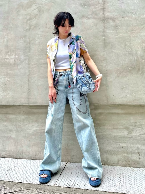 Desigual（デシグアル） ワイドパンツ ジーンズ デニム デニムパンツ