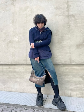 「アイテム（スカート）」を使った、Desigual心斎橋STAFFさん（メンズ・160cm）の秋コーディネート