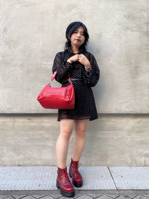 DESIGUAL ハンドバッグ HALF LOGO MAYARI MAXI NO CO PUハンドバッグ レッド