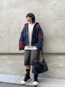 「ハーフパンツ」｜Desigual心斎橋STAFFさん（メンズ・160cm）の冬コーディネート