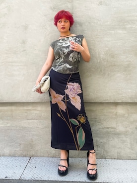 「Desigual（デシグアル）のアイテム」を使った、Desigual心斎橋STAFFさん（レディース・158cm）の夏コーディネート