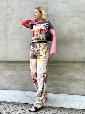 「Desigual（デシグアル）のアイテム」を使った、Desigual心斎橋STAFFさん（レディース・162cm）の夏コーディネート